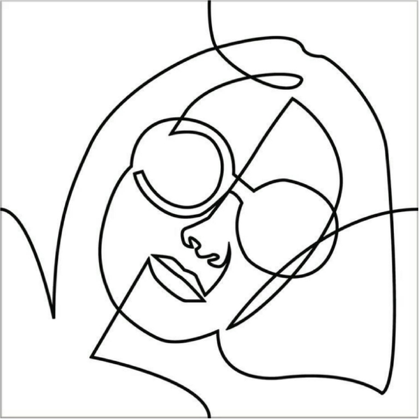 Faces White 10x10 Nat