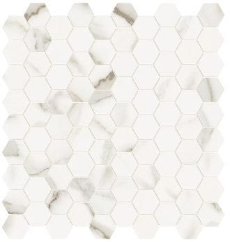Maestro Calacatta Oro Hex Mos 1.25x1.25 Pol
