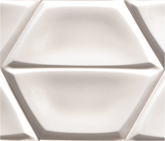 Magnolia White Hex 6x7 Mat