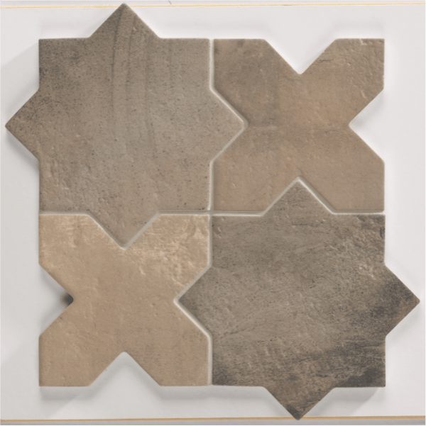 Malta Cross & Star Taupe 6x6 Nat