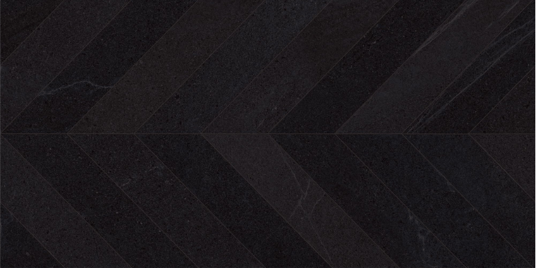 Seine Risle Herringbone Basalto 24x48 Nat